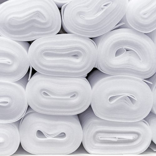 Rolls with white substrate for laminate or parquet.